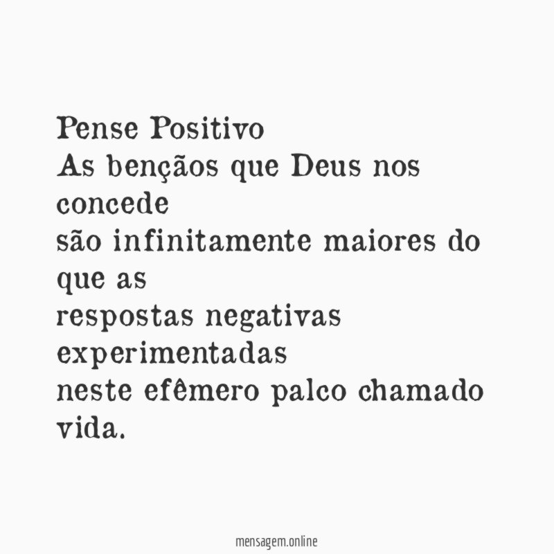 Pense Positivo