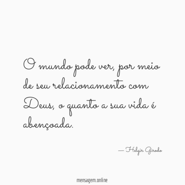 O mundo pode ver