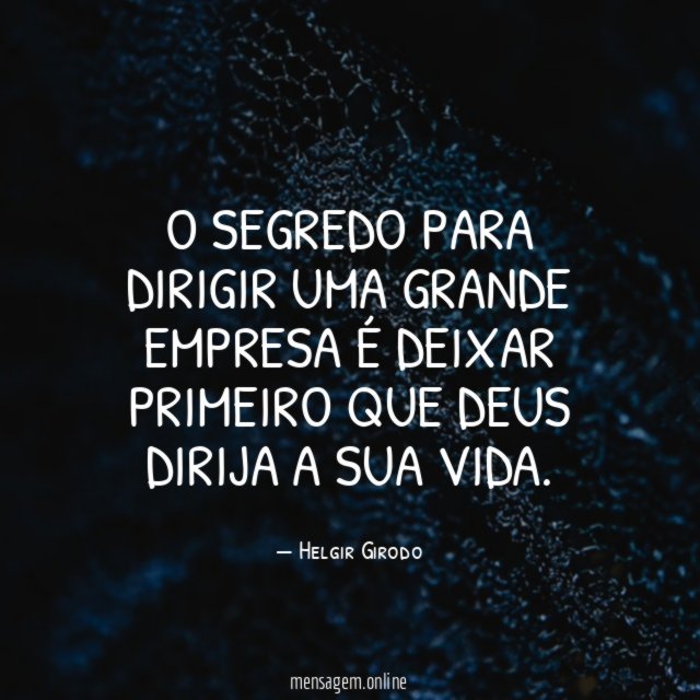 O segredo para dirigir uma grande empresa é