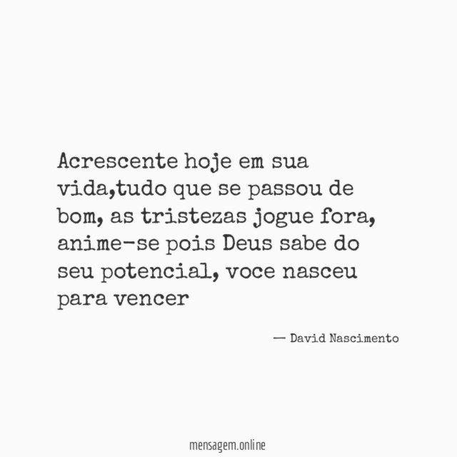 Acrescente hoje em sua vida