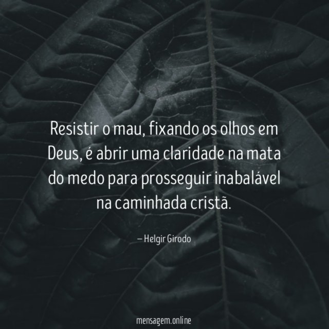 Resistir o mau