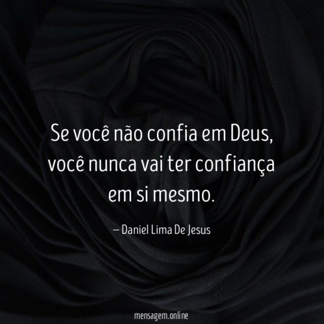 Se você não confia em Deus