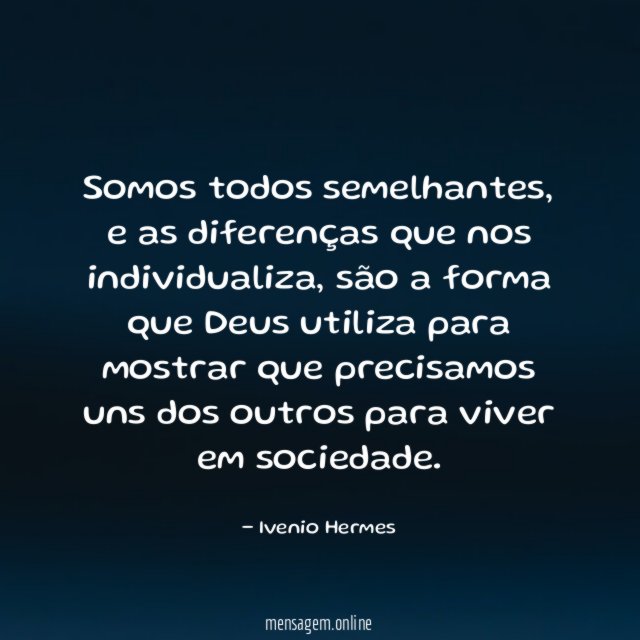 Somos todos semelhantes