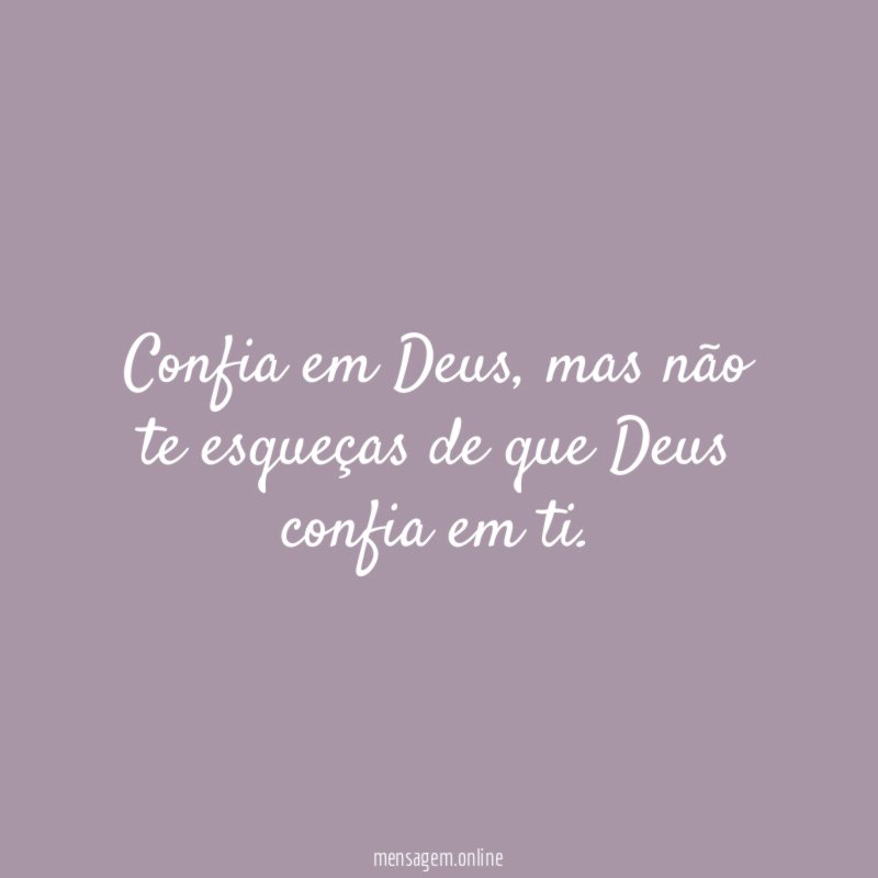 Confia em Deus
