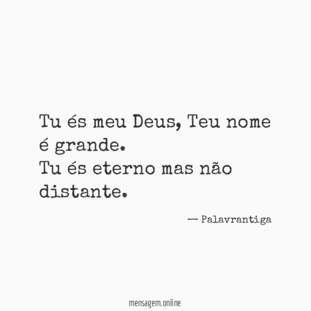 Tu és meu Deus