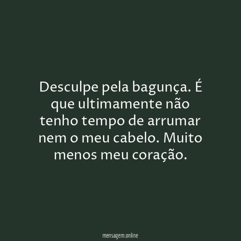 Desculpe pela bagunça