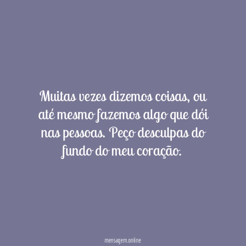 Me desculpa?