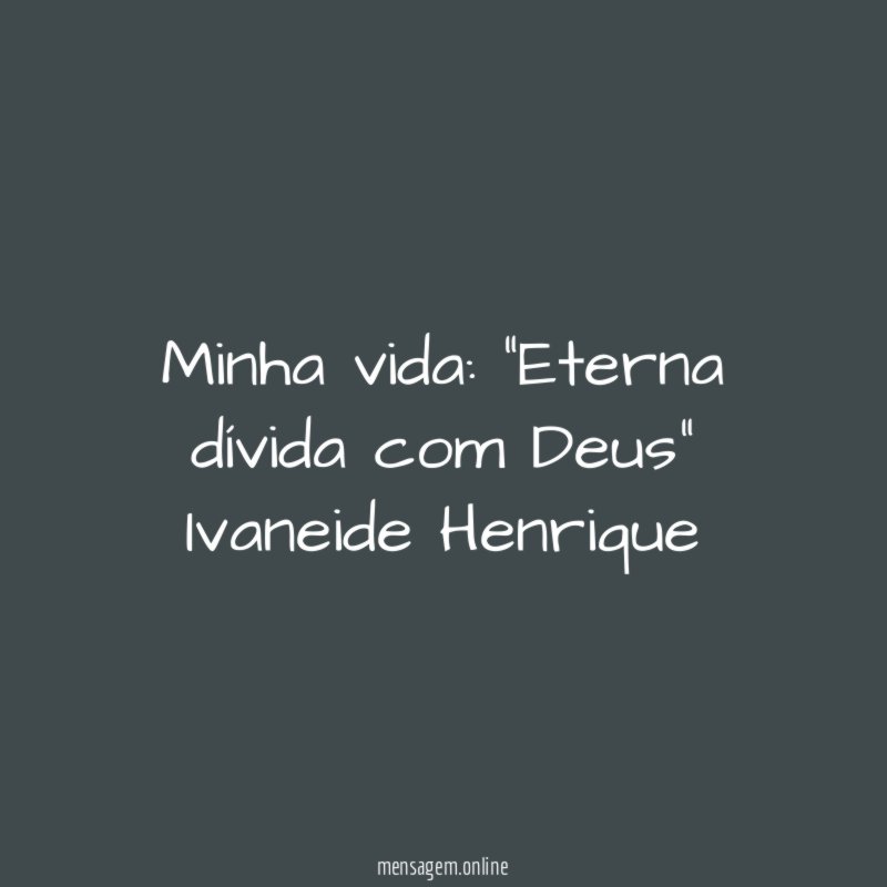 Minha vida