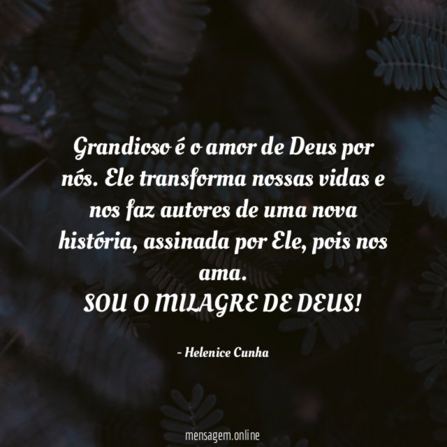 Grandioso é o amor de Deus por nós