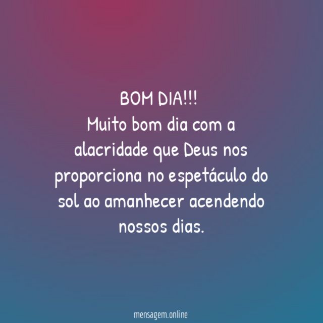 BOM DIA