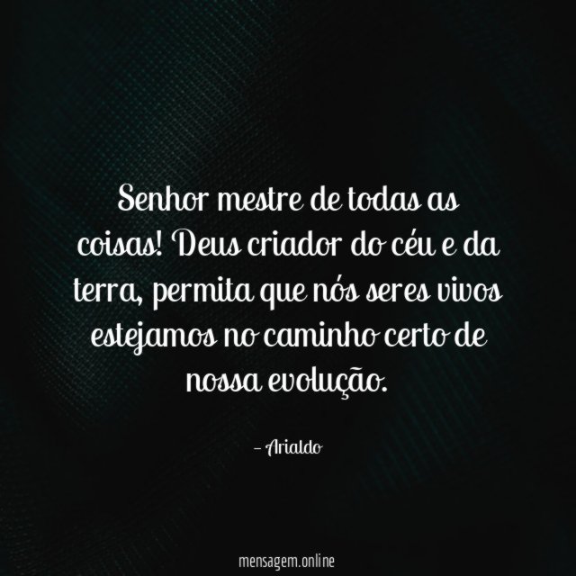 Senhor mestre de todas as coisas
