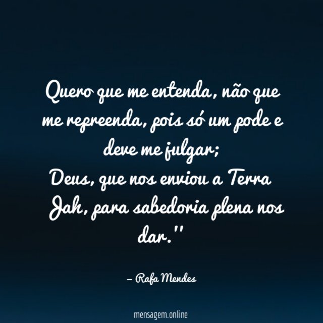 Quero que me entenda