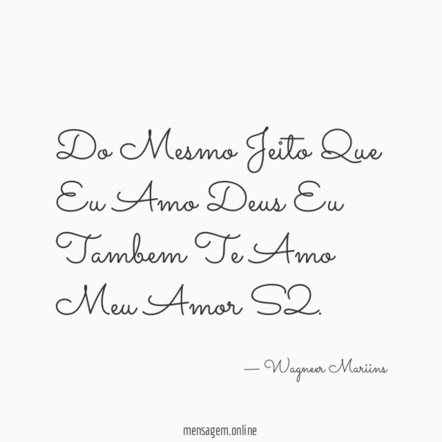 Do Mesmo Jeito Que Eu Amo Deus Eu