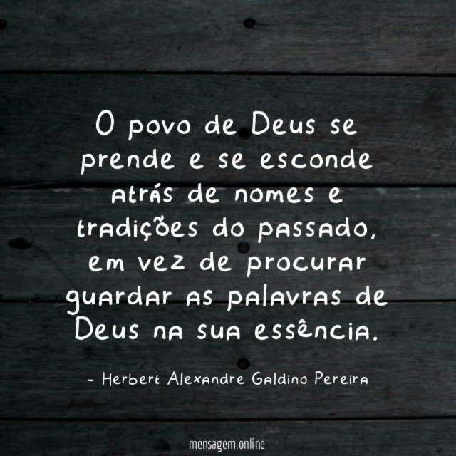 O povo de Deus se prende e se