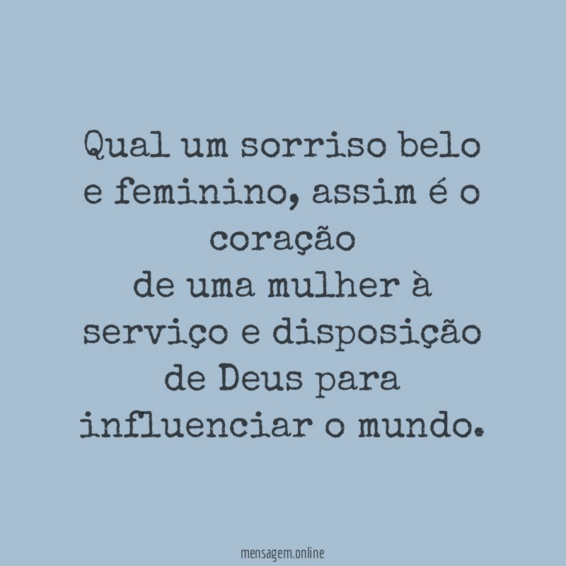 Qual um sorriso belo e feminino