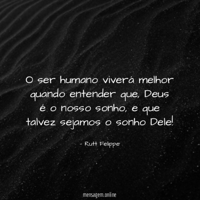 O ser humano viverá melhor quando entender que