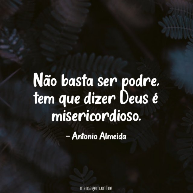 Não basta ser podre