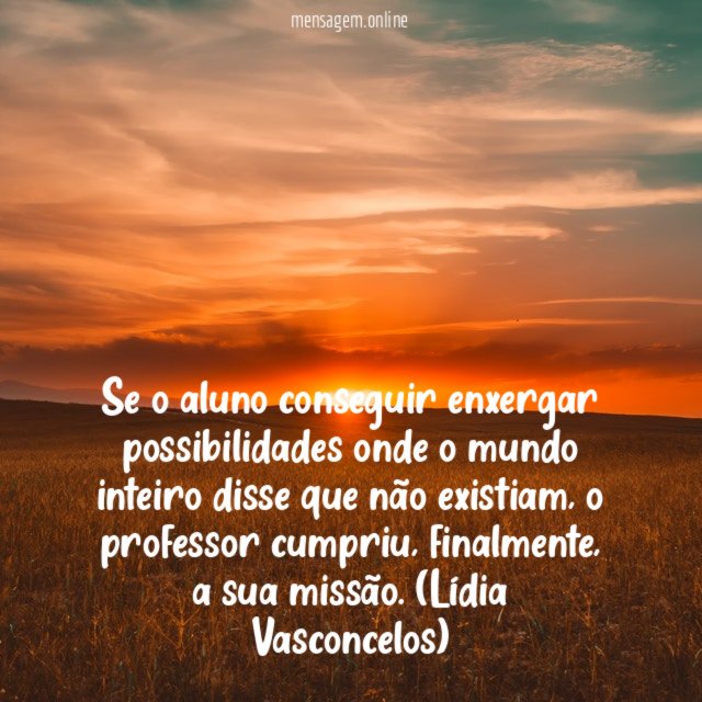 Missão do professor