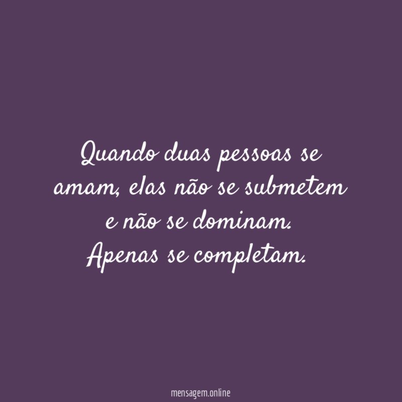Um completa o outro