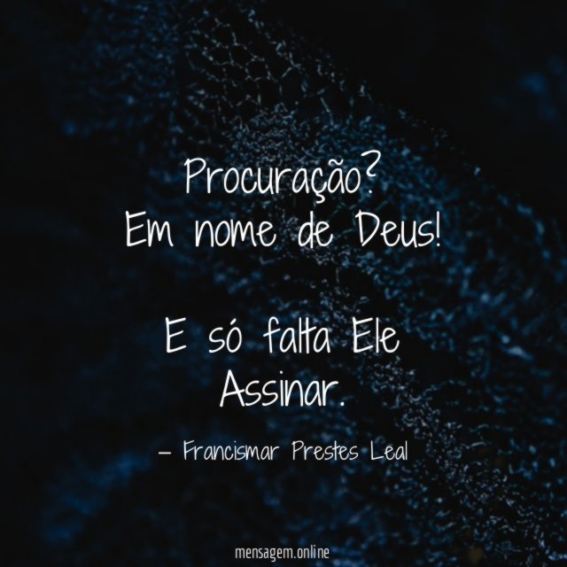 Procuração?