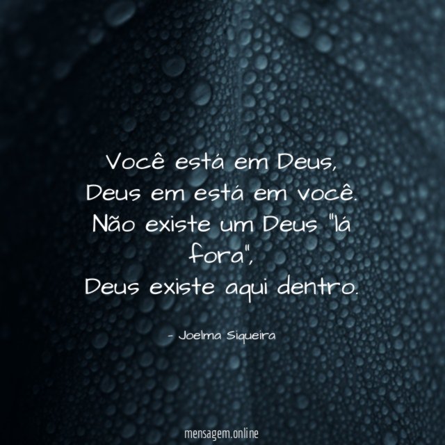 Você está em Deus