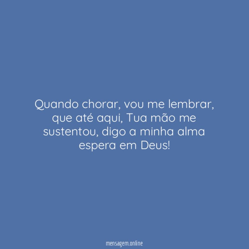 Quando chorar