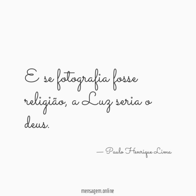 E se fotografia fosse religião