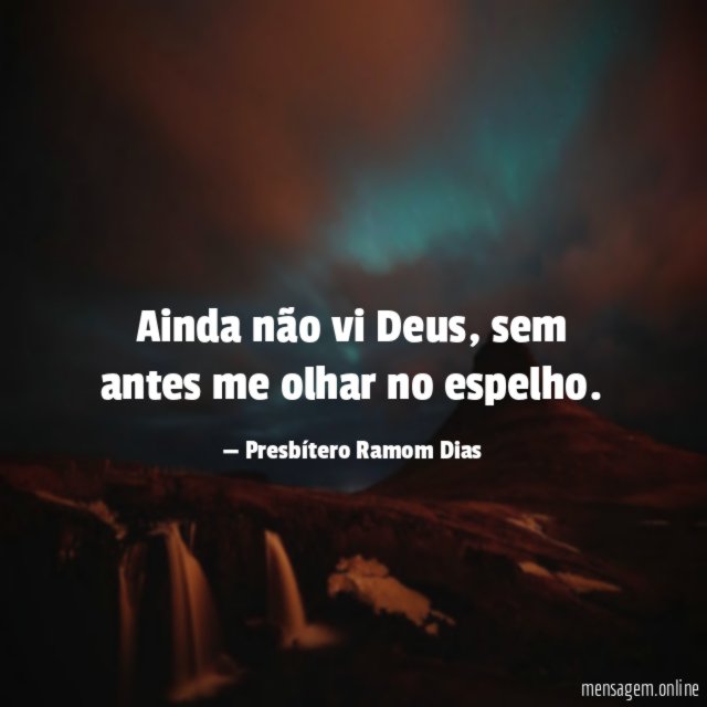 ainda não vi Deus