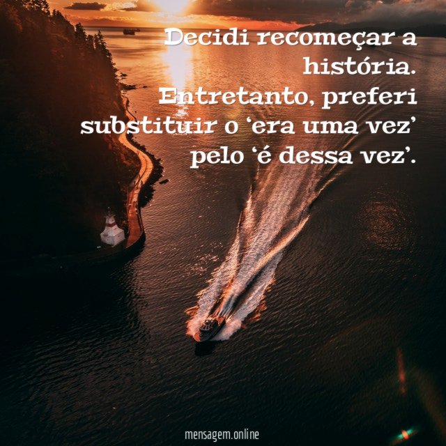 Recomeçar a história