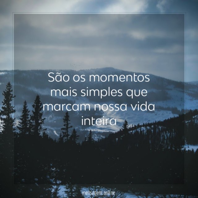 Momentos mais simples