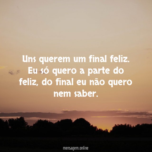Uns querem um final feliz