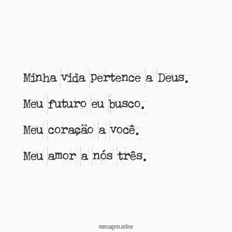 Minha vida pertence a Deus