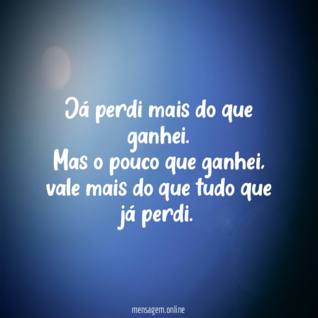 Já perdi