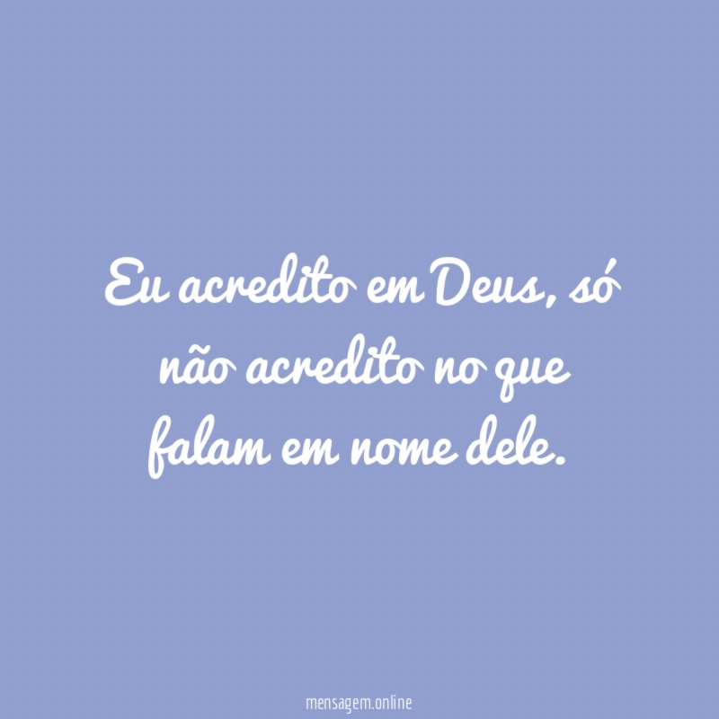Eu acredito em Deus