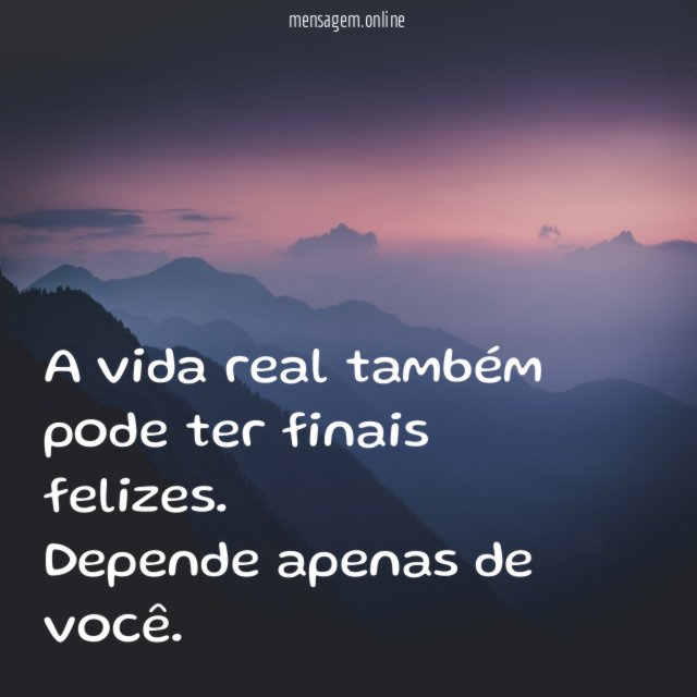 A vida real também pode ter finais felizes