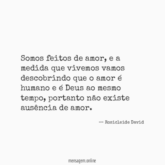 Somos feitos de amor