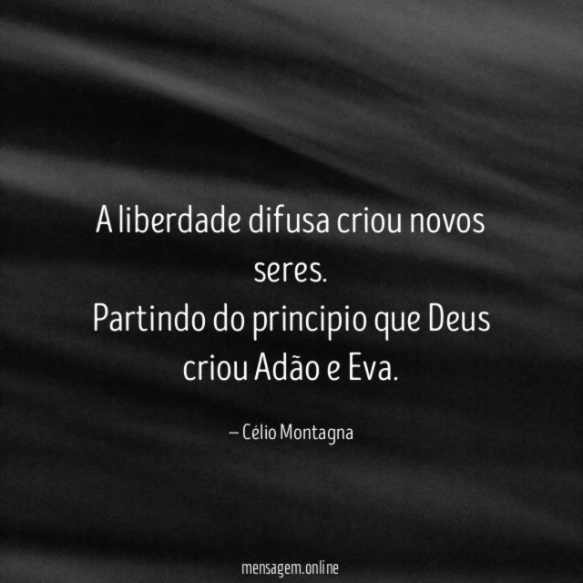A liberdade difusa criou novos seres