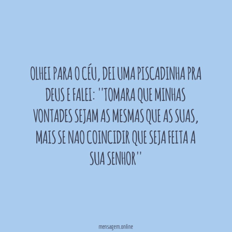 Olhei para o céu