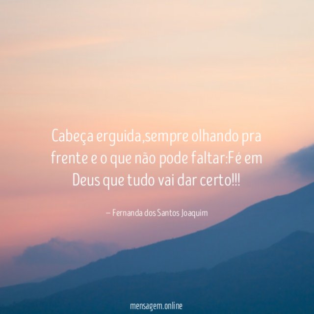 Cabeça erguida