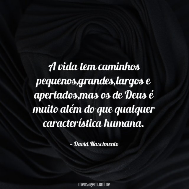 A vida tem caminhos pequenos