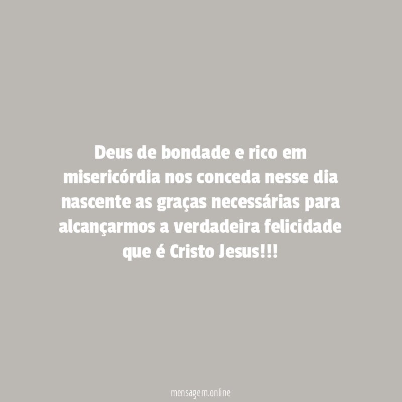 Deus de bondade e rico em misericórdia nos