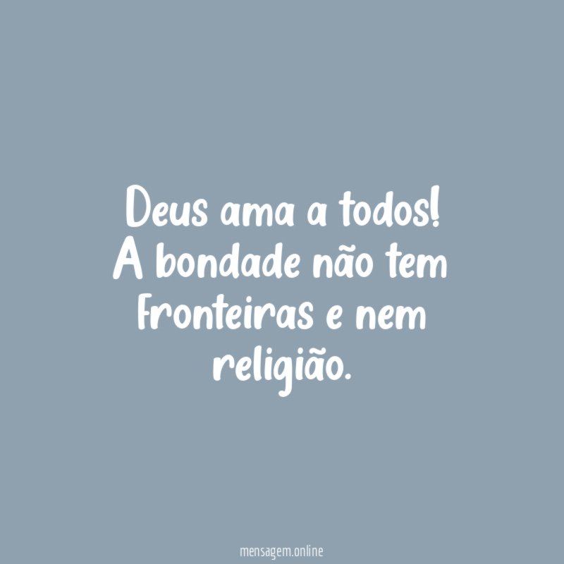 Deus ama a todos