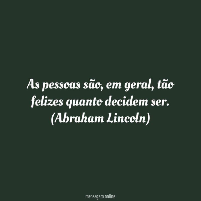As pessoas são