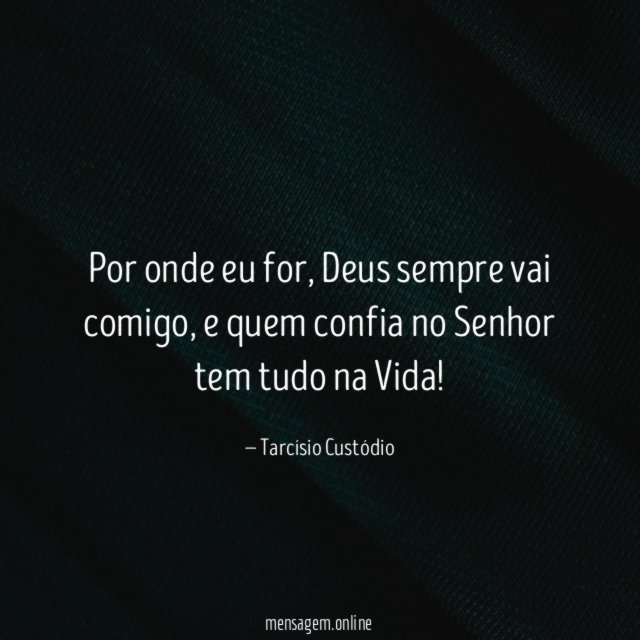Por onde eu for
