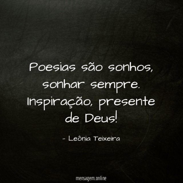 Poesias são sonhos