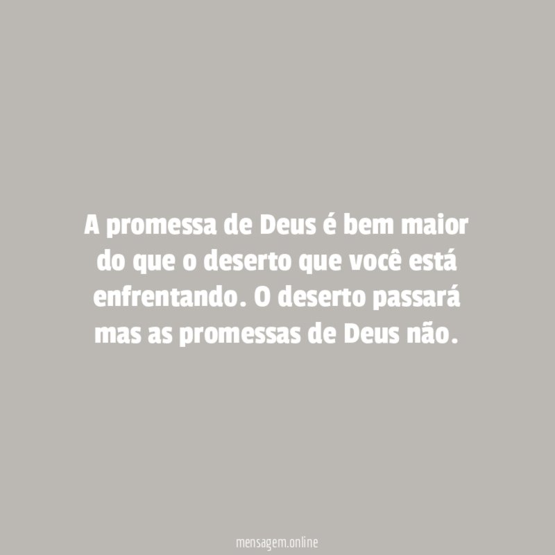 A promessa de Deus é bem maior do