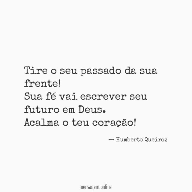 Tire o seu passado da sua frente