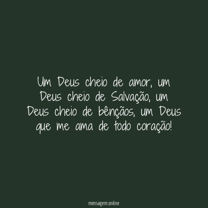 Um Deus cheio de amor