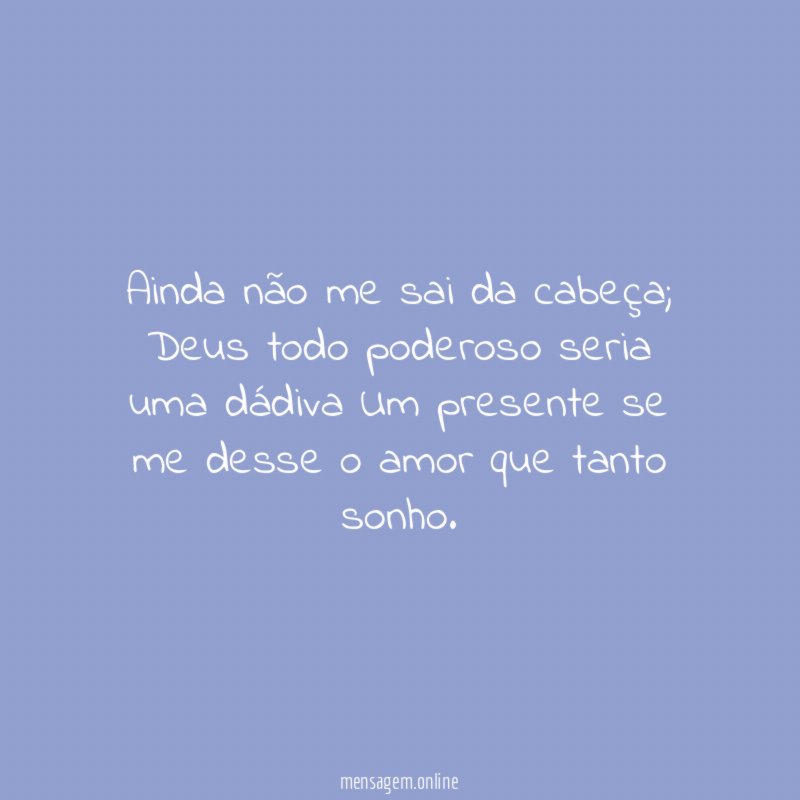 Ainda não me sai da cabeça