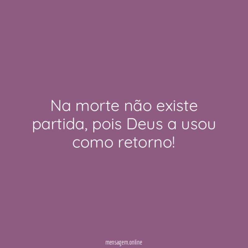 Na morte não existe partida